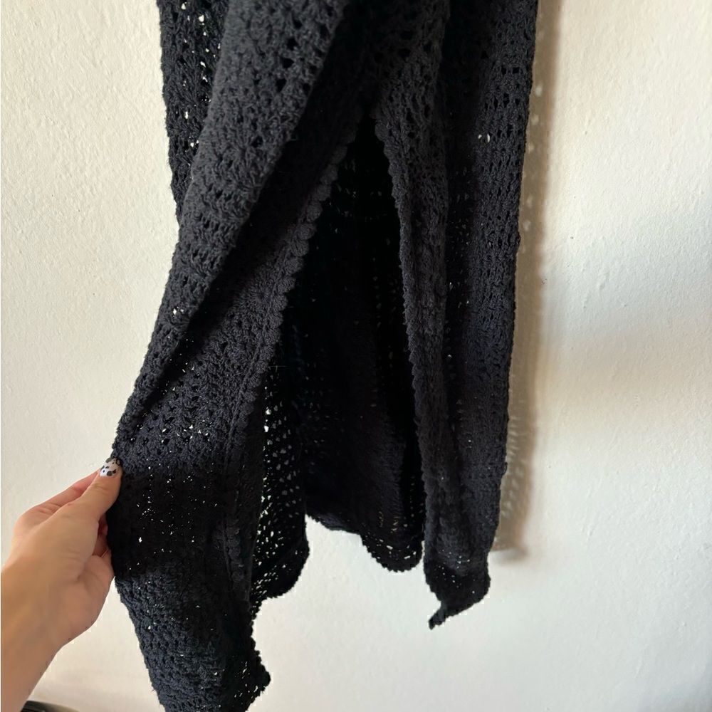 Free People Dahlia Midi Black Dress Backless Crochet Halter Size XS - Picture 8 of 12